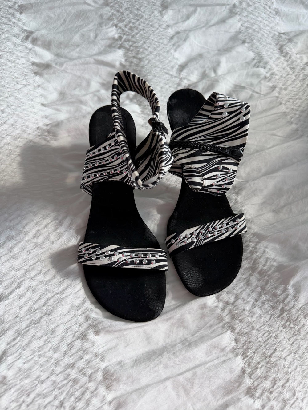 Vintage Y2K Zebra Kitten Heels
